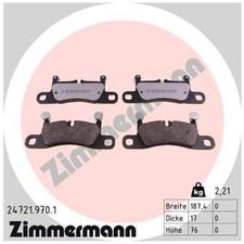 Satz Bremsbeläge Bremsklötze hinten für Porsche Taycan Y1A Y1B Y1C | 24553181