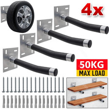 4Stk Wandhalterung Set für Reifen Felgen Räder Autoreifen Wandhaken Reifenhalter