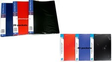 A4 Pocket Display Folder 20/40 Pocket 80 Sides Certificate Folder File Portfolio