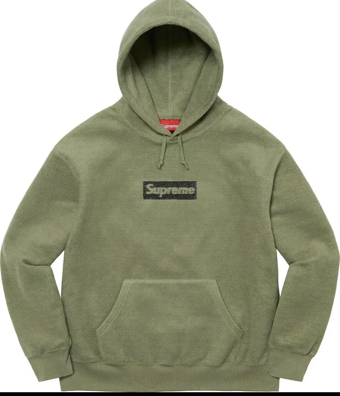 Sweat shirt à capuche logo Supreme Inside Out Box olive légère taille S bogo à la main