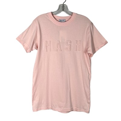NASH Nasheville Boutique Light Pink Embossed Box Logo Short Sleeve T-Shirt Small