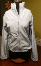 Columbia titanium "M" poly blend blue jacket with zipper pockets. pre owned