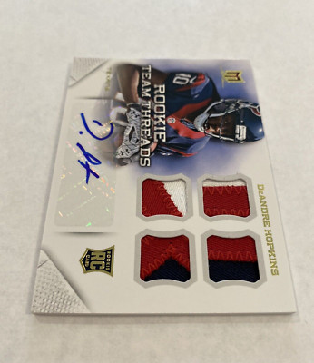 2013 MOMENTUM TEAM ROOKIE THREADS 3 CLR PATCH DeANDRE HOPKINS AUTO RC /10