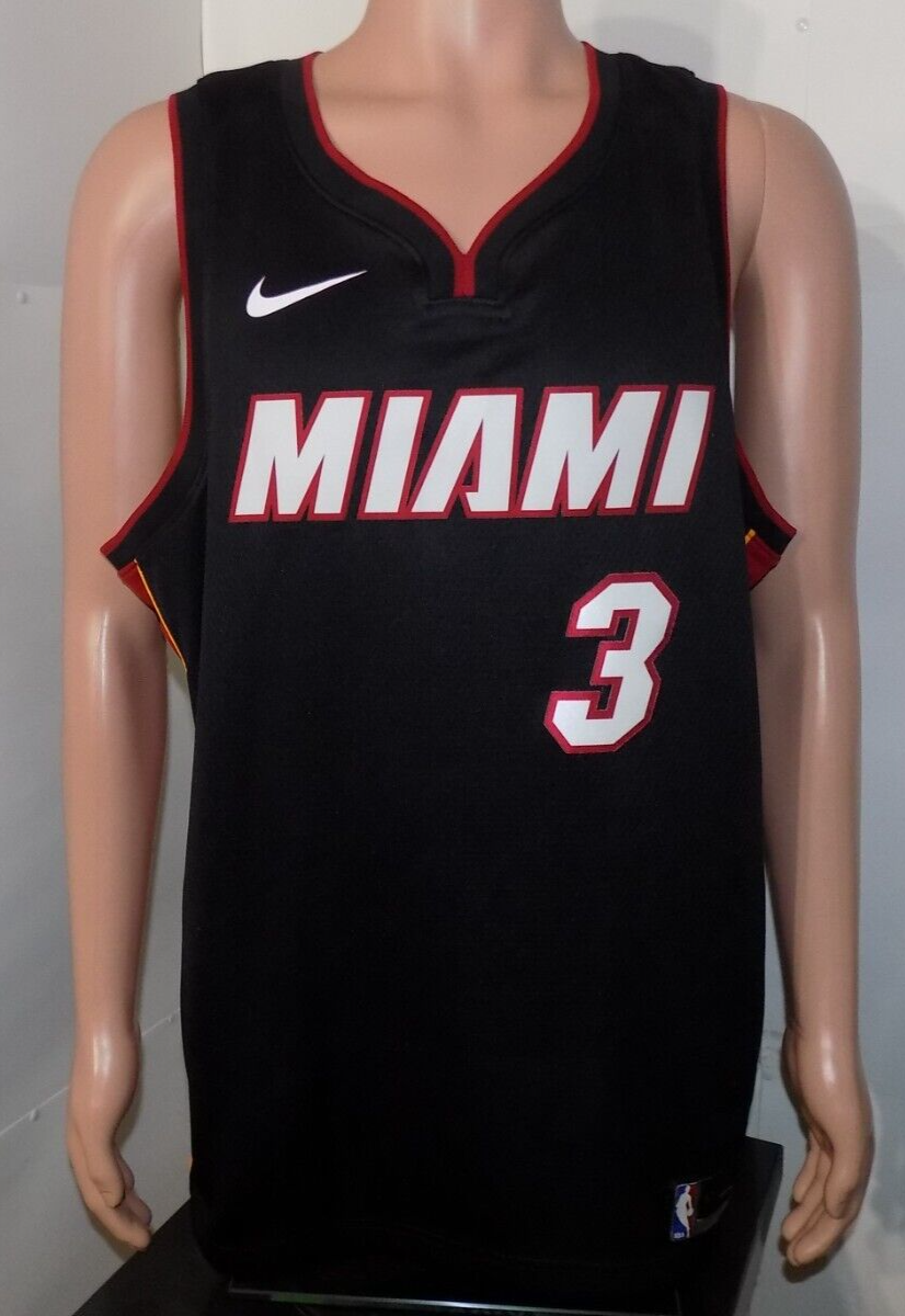 希少❗️ 刺繍❗️NBAユニフォーム Miami Heat Dwyane Wade Dwyane Wade Miami Heat Nike Swingman Black Jersey (52 XL