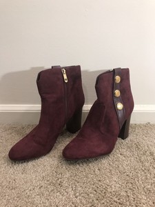 tommy hilfiger burgundy boots