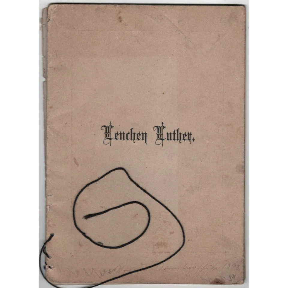 Martin Luther 1898 German Book Magdalena Lenchen Vtg Child Death illustrated Art - Image 2 of 4