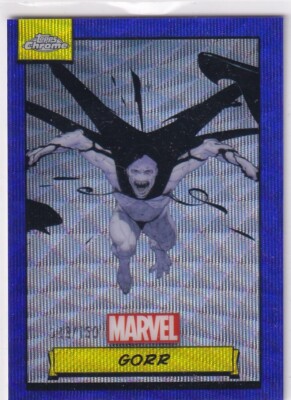 Topps Marvel Chrome 2024 Card No. 123 Gorr Blue Wave Refractor 83/150