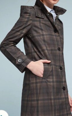 Feller Seattle Anthropologie Queen Anne Brown Tartan Cargo Rain