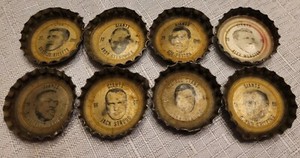 1960's NFL Football NY Giants Player Coke Soda Bottle Caps Brown Patton