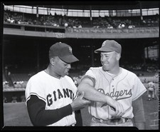 Willie Mays & Duke Snider 1957 Original Photo Negative 4x5 1958 Topps Card Shoot