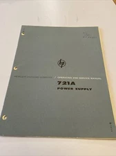 HP 721A Power Supply Operating & Service Manual #F