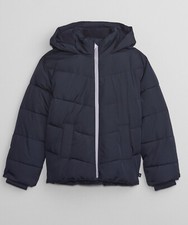 Gap Girls Kids Cold Control Max Puffer Jacket Hoodie Navy Blue Size Medium 8