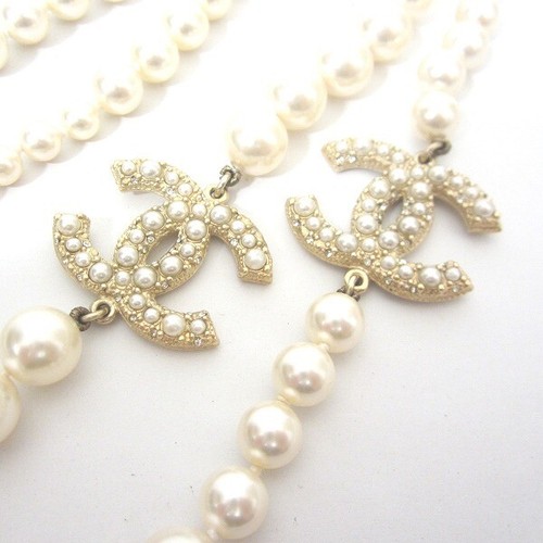CHANEL Coco Mark Fake Pearl Long 