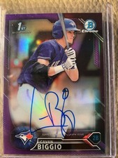 2016 Cavan Biggio Bowman Chrome Purple Refractor Auto #237/250