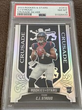 2023 Panini Rookies & Stars CJ Stroud Crusade Silver Prizm #CR12 PSA NM-MT 8