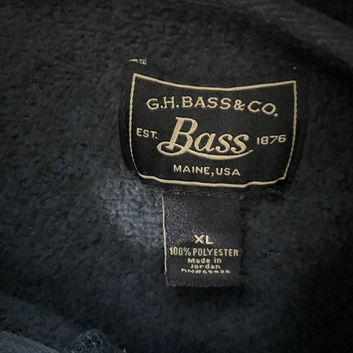 Suéter GH Bass & Co Para Hombres XL Azul Cuarto Botón Manga Larga Jersey - Imagen 2 de 6
