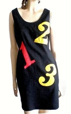 VTG ELLEN OSMAN BLACK LINEN 123 SLEEVELESS DRESS SIZE 6