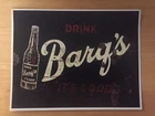 TIN SIGN  "Barq’s Root Beer” Vintage Cola Decor Mancave Southern Drink Barqs