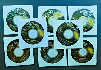 SPANISH LANGUAGE learning program INSTANT IMMERSION   8 CDs audio compact discs 