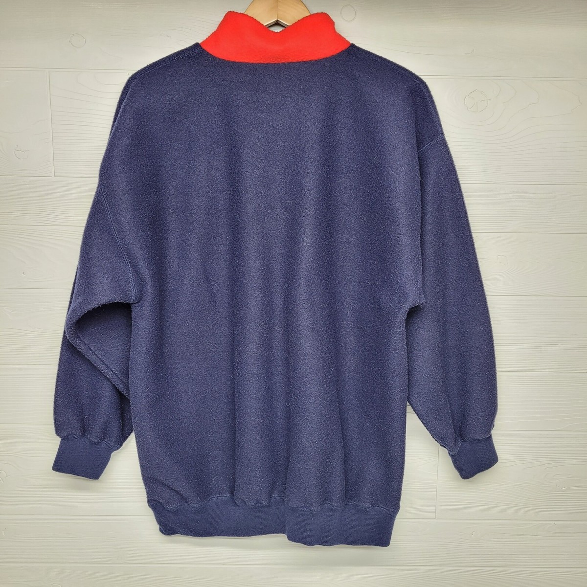 Vintage Guess By George Marciano Blue Half Zip Sweatshirt Size
