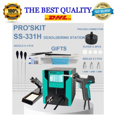 Pro'sKit SS-331H LCD Digital Electric Desoldering Pump BGA Suction Gun 110V/220V