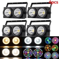 200W COB LED Par Lights DMX Stage DJ Audience Blinder Light RGB Warm Cool White