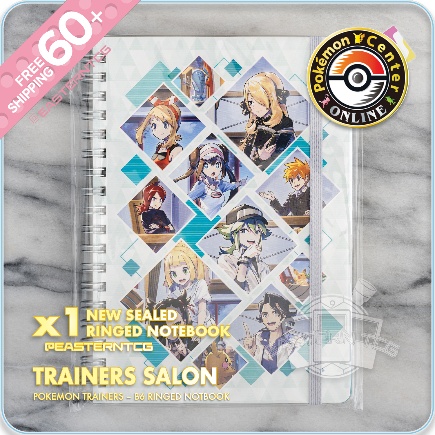 Pokemon Center JP B6 Ringed Notebook Trainers Salon Sealed New USA Stock-image