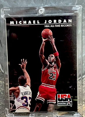 Michael Jordan Card AUTHENTIC 90's RARE USA BASKETBALL OLYMPIC
