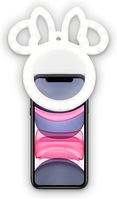 Disney Minnie Mouse Clip On Selfie Ring Light for Phone- Rechargeable LED Ring.