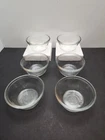 6 Anchor Hocking Clear Glass Custard Cups Bowls Ramekin 6 oz USA 1034
