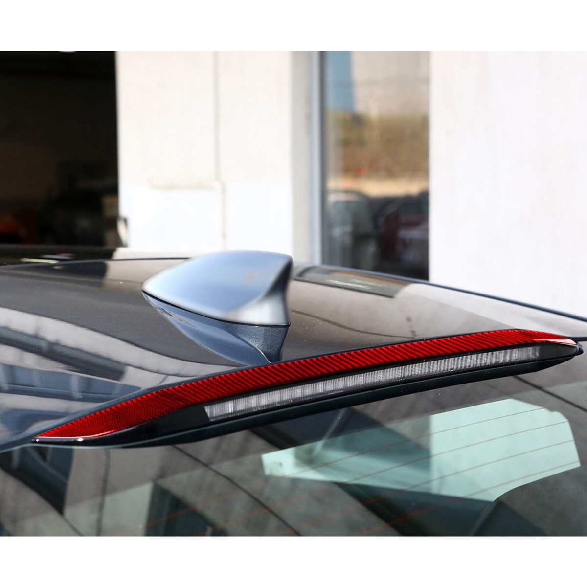 Real Carbon Fiber Roof Brake Light Cover Trim For Chevrolet Malibu 2016-2024 – Gloss Black