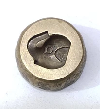 Vintage Bronze Jewelry Die Mold/Mould India Hand Engraved For Jewellery Making