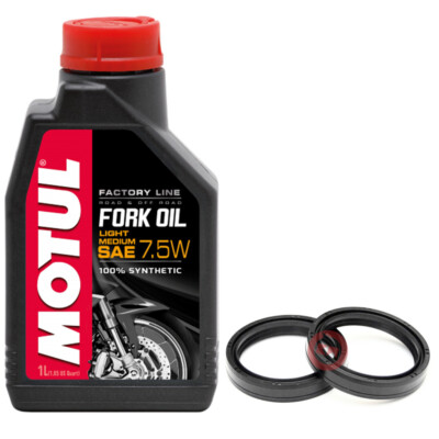 KIT 1L MOTUL 7,5W PARAOLI FORCELLA 35x47x10/10,5 TCL APRILIA MX 50 ->83