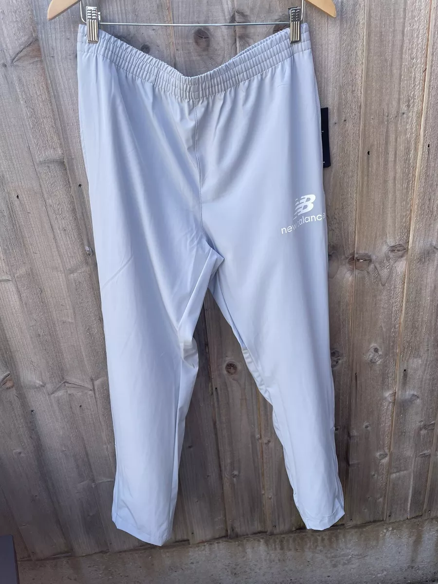 New Balance NB Logo Poly Stretch Tracksuit Pants Jogger Grey Size
