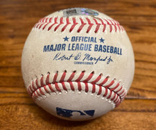 Sam Hilliard Rockies Game Used DOUBLE Baseball 9/21/2020 vs Giants Cueto Hit #42