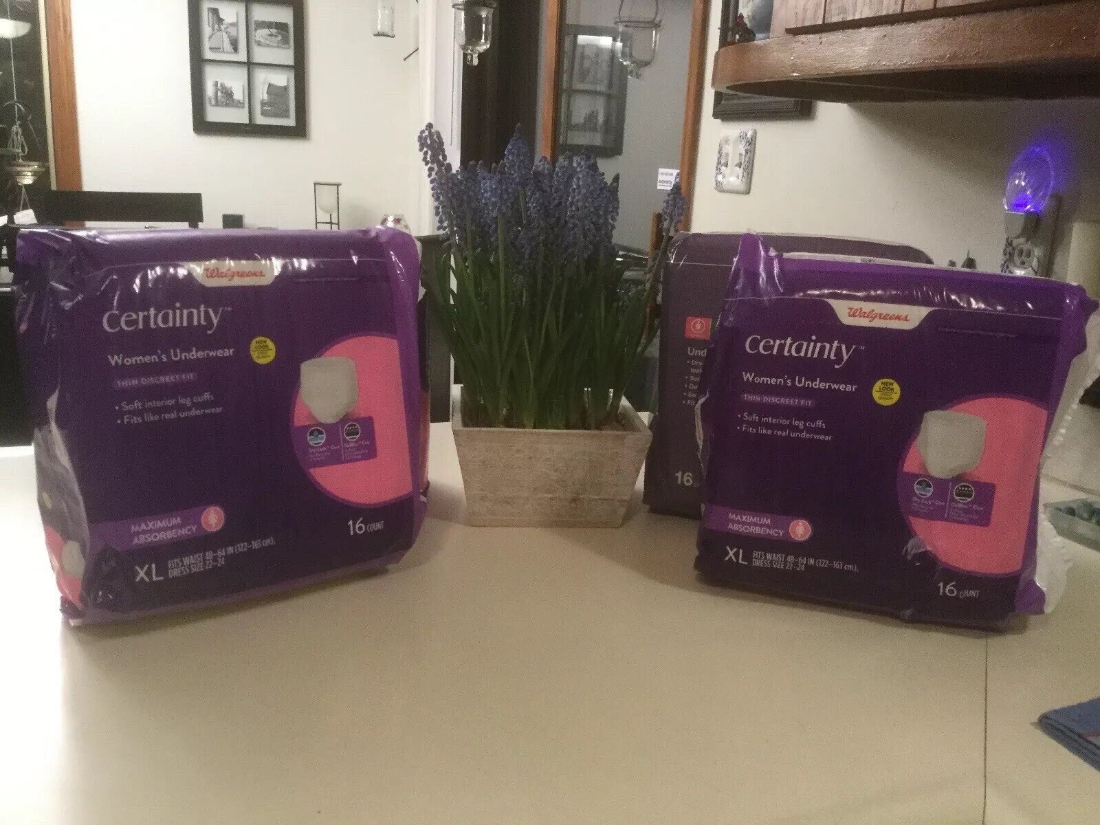 CERTAINTY WOMEN’S UNDERWEAR XL (3 PACKS OF 16 IN EACH) NEW LOOK MAX