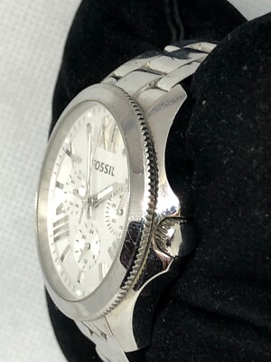 Fossil AM4509 Cecile Women Stainless Steel Analog Silver 