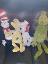 Lot Of 4 Dr Seuss Vintage Cat In The Hat Plush