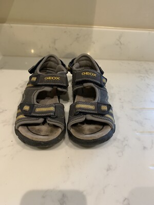 navy and yellow sandals