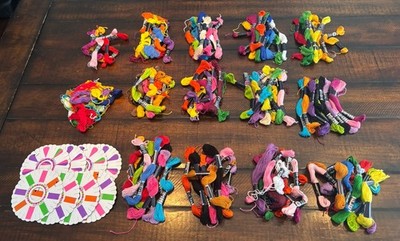 Lot 125 Assorted DFN Loops Threads Floss Threads Embroidery 8 Janlynn Organizers