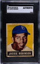 1948 LEAF JACKIE ROBINSON 79 POOR RC SGC Authentic BASEBALL BROOKLYN DODGERS
