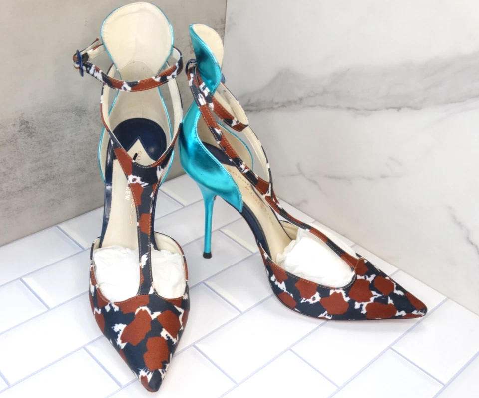 Sophia Webster x J Crew Animal Print T Strap Pumps Heels 36.5 6.5 Gorgeous - Image 2 of 4