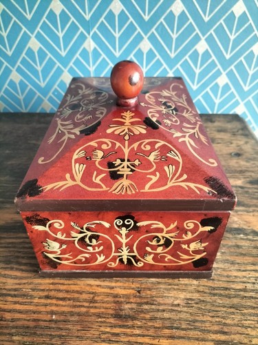 Joyero de madera estilo oriental vintage bandeja elevadora de gran tamaño de Mele - Imagen 8 de 10