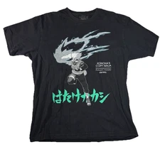 Naruto Shippuden Collection T-Shirt Black Konoha's Copy Ninja Anime Mens Large