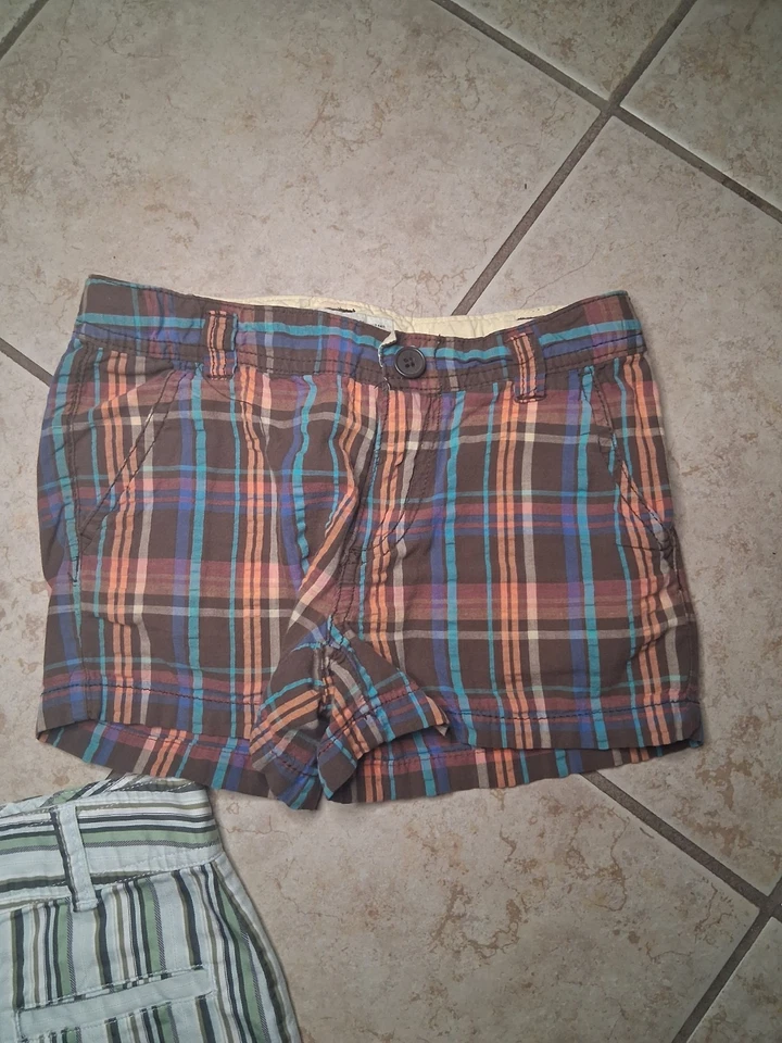 Lote De 3 Pantalones Cortos Cherokee/Route 66 Niñas A Cuadros Varios Colores Talla 10-12 De Colección Foto 3 de 4