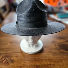 Stratton Self Forming Hat State Trooper Good Condition Milan Blue Size 6-3/4