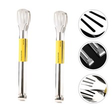 2 Pcs Food Grade Stainless Steel Clips Dish Clamp Kitchen Tong Barbecue