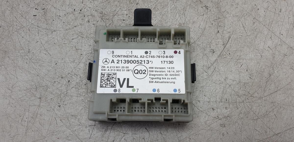 MERCEDES-BENZ E CLASS S213 2015-2023 LEFT FRONT DOOR CONTROL MODULE A2139005213