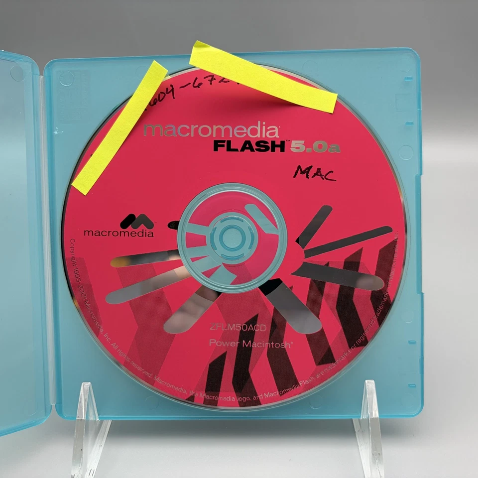 Vintage 2001 Macromedia Flash 5.0a Software CD-ROM Power Macintosh Mac - Image 2 of 4