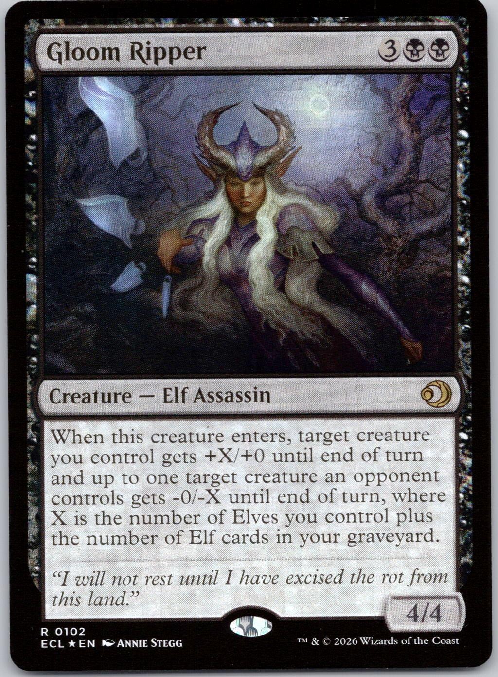 GLOOM RIPPER 102 R LORWYN ECLIPSED FOIL NM STEGG